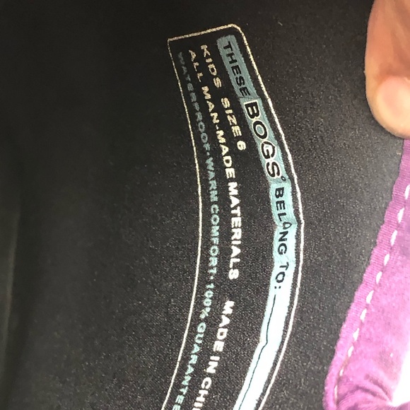 Bogs Classic High Daisy Love Me Purple Kids Waterproof -30 Deg F Boots Size 39/6 - Picture 9 of 11